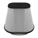 aFe Track Series Intake Pro DRY S Air Filter (6-1/8x4-1/8)IN F x(9-1/4x7-1/4)IN B x(6x4)IN Tx7-1/8IN