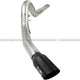 aFe MACHForce XP 5in DPF-Back Stainless Steel Exh Sys, Black tip, Ford Diesel Trucks 08-10 V8-6.4L