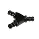 Fleece Performance 1/2in Black Anodized Aluminum Y Barbed Fitting (For -8 Pushlock Hose)