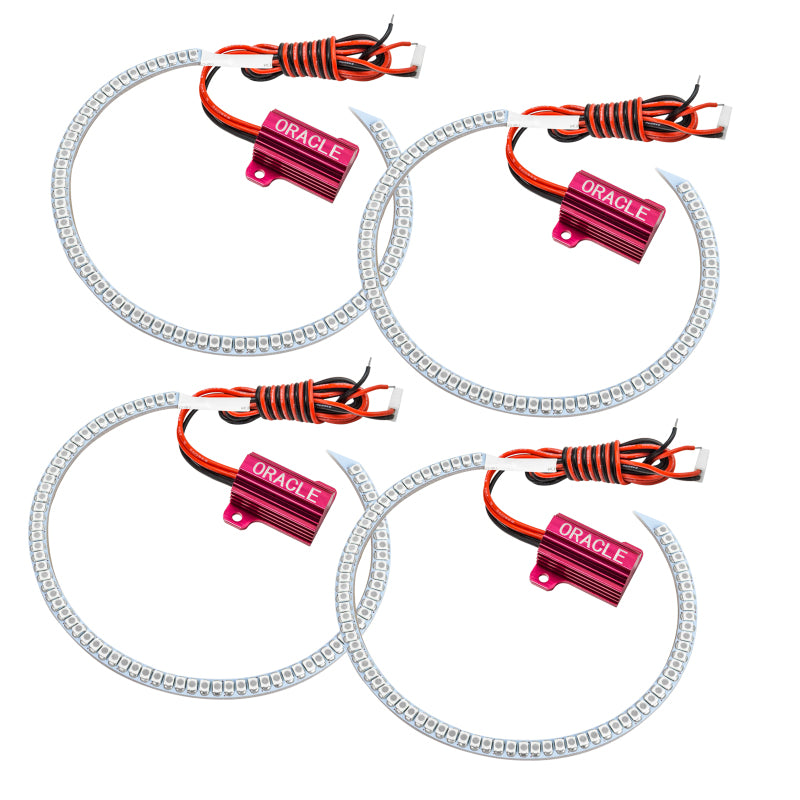 Oracle 07-13 Chevrolet Silverado LED Round Style Headlight Halo Kit - Red