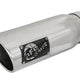 aFe MACH Force-Xp 304 SS Clamp-on Exhaust Tip Polished Left Side 4 IN Inlet x 5 IN Outlet x 12 IN L
