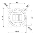 Oracle 60mm 15W Low Beam LED Emitter - Amber