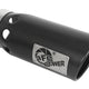 aFe Power Intercooled Tip Stainless Steel - Black 4in In x 5in Out x 12in L Bolt-On