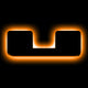 ORACLE Lighting Universal Illuminated LED Letter Badges - Matte Blk Surface Finish - U