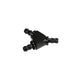 Fleece Performance Universal 3/8in Aluminum Y Barbed Fitting (For -6 Pushlock Hose) - Black Anodized