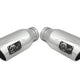 aFe MACH Force-XP 304 SS Single Wall Polished Exhaust Tip Pair 4in Inlet x 6in Outlet x 15in L