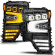ANZO 22-26 Chevy Silverado 1500 Z-Series LED Projector Headlight - Black Full- Driver Side