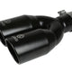 aFe Takeda 304 Stainless Steel Clamp-on Exhaust Tip Black 2-1/2ininlet x 3-1/2in Outlet X 12in L
