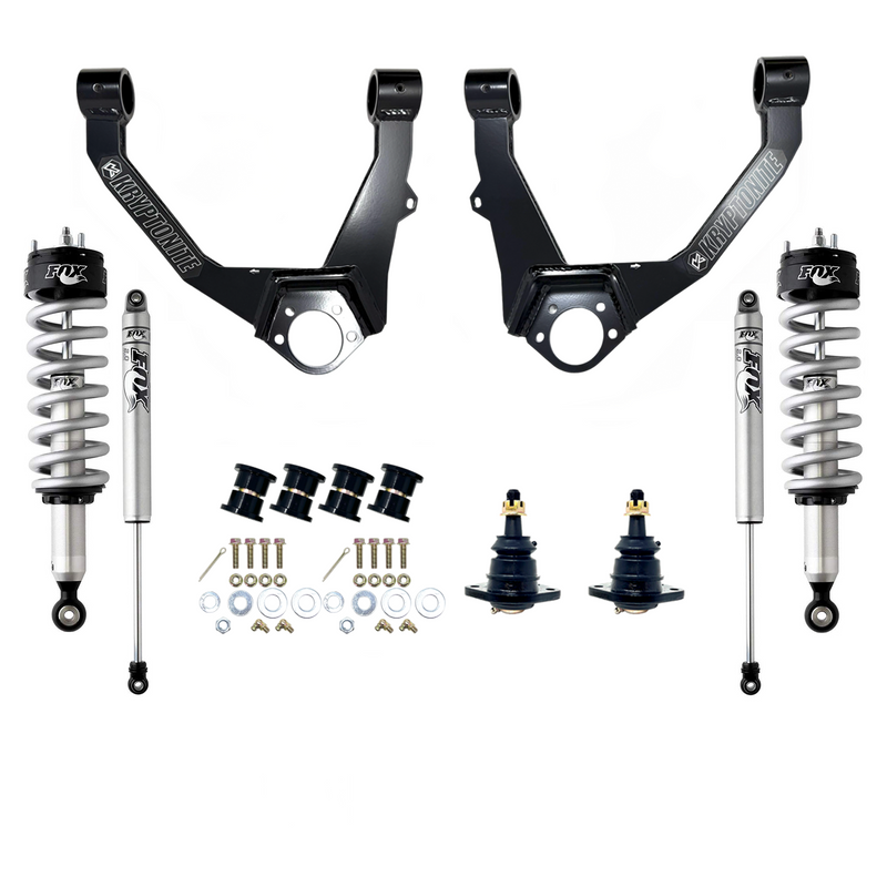 Kryptonite Stage 3 Leveling Kit with Fox Shocks for 2007–2018 1/2 Ton 6-LUG Chevy/GMC Trucks