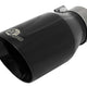 aFe MACH Force-Xp Univ 304 SS Double-Wall Clamp-On Exhaust Tip - Black - 3in Inlet - 4.5in Outlet