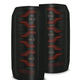 AlphaRex 87-96 Ford Bronco/F-150 Luxx-Series LED Tail Lights - Black Red
