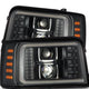AlphaRex 92-96 Ford F-Series/Bronco PRO-Series Proj Headlight Blk w/Seq. Sig & DRL