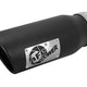 aFe MACH Force-Xp Universal Exhaust Tip 3-1/2ININ x 4-1/2IN Outlet x 12IN Black Left Side Exit